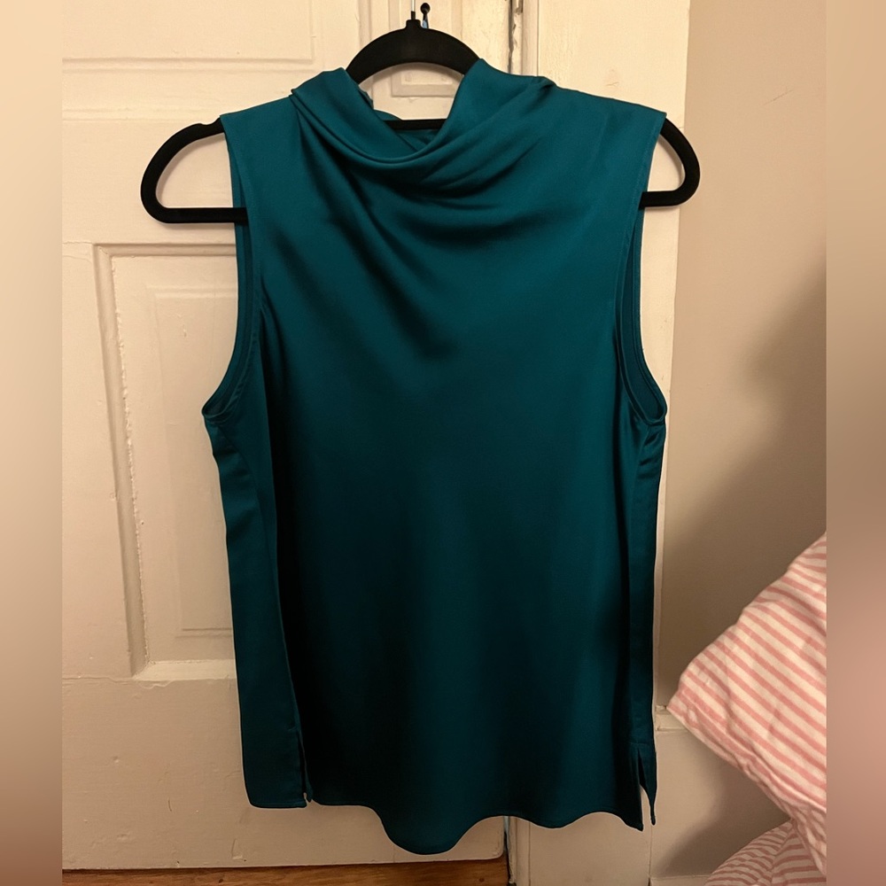Ann Taylor Teal Sleeveless Women's Blouse